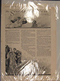 Original Old Antique Print Princess Story King Queen Flower Park Love