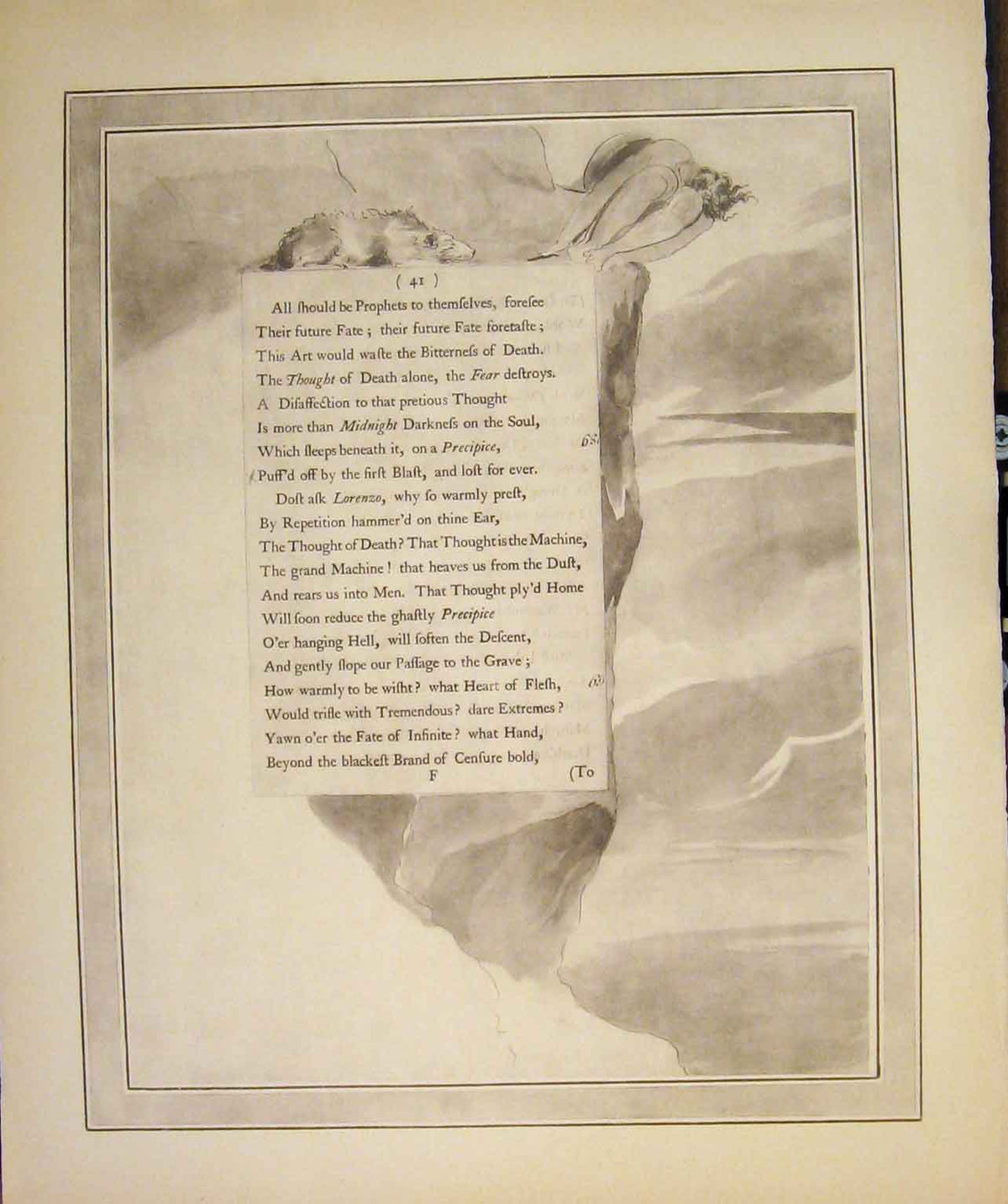 Original Old Antique Print Ref.64 Poet Poetry Poem Art Artist Fine Rhyme
