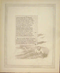 Original Old Antique Print Poem Poetry Art Artist Female Lady