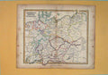 Old Antique Print Germany Prussia Switzerland Map Maps Geographical 1850 19th