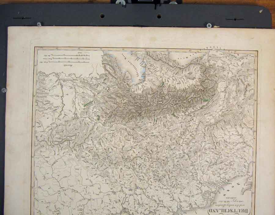 Original Old Antique Print Dutch Denmark Geographical Map Maps C1820 19th