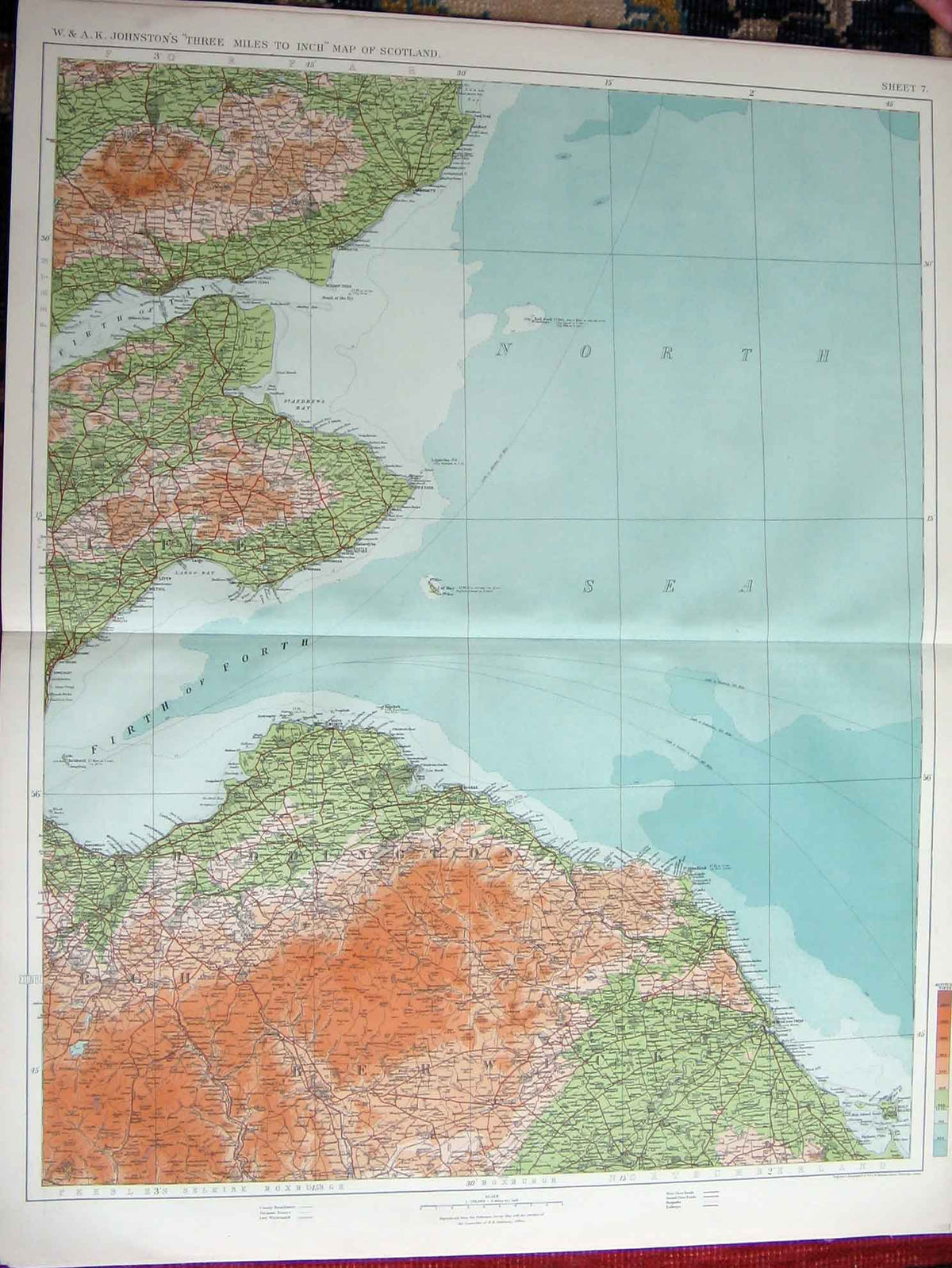 Original Old Antique Print Ref.68 Scotland Geographical Map Maps