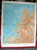 Original Old Antique Print Scotland Color Geographical Map Maps