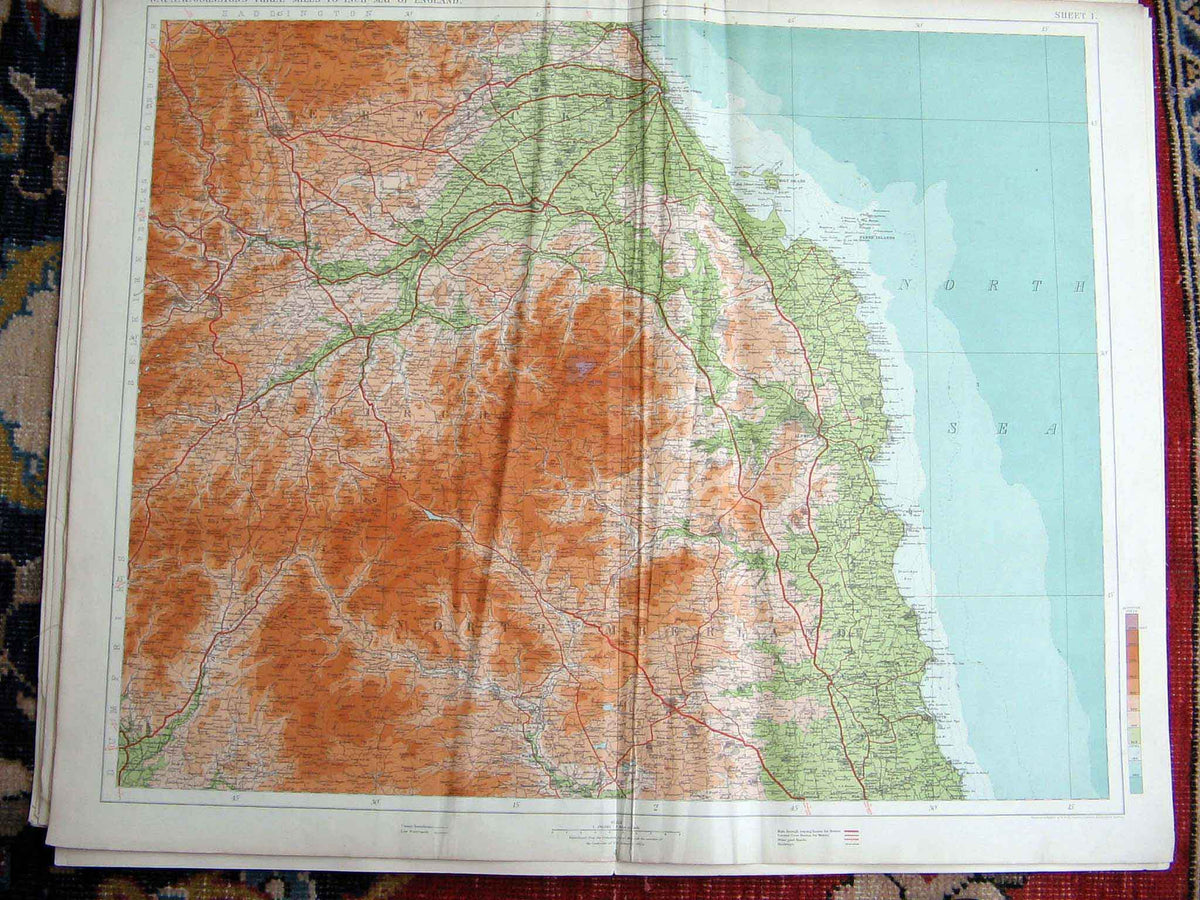 Original Old Antique Print England Wales Dumfries Geographical Map Maps