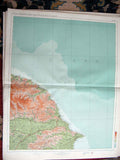Original Old Antique Print England North Geographical Map Maps C1910 20th