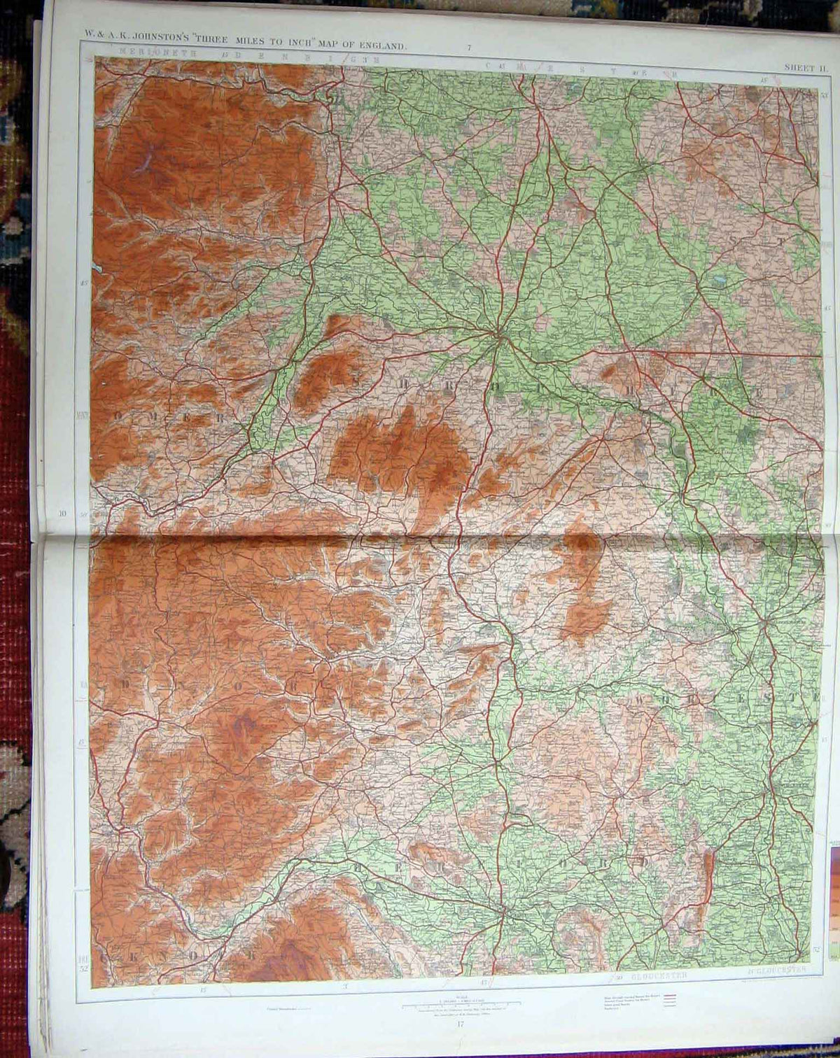 Original Old Antique Print Ref.76 England Wales Geographical Map Maps C1910