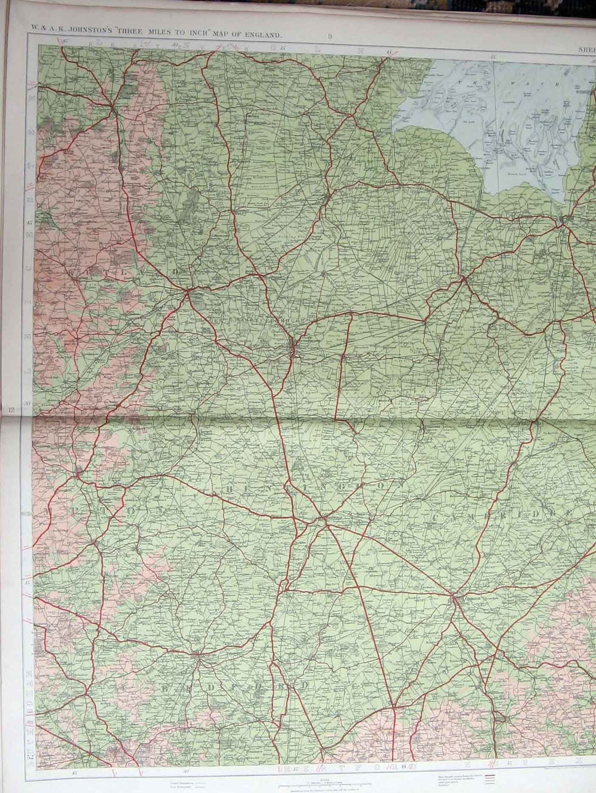 Original Old Antique Print England Hertford Geographical Map Maps