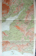 Original Old Antique Print England Wales Geographical Map Maps 1910 20th Century