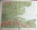 Original Old Antique Print Ref.78 England Wales Geographical Map Maps C1910