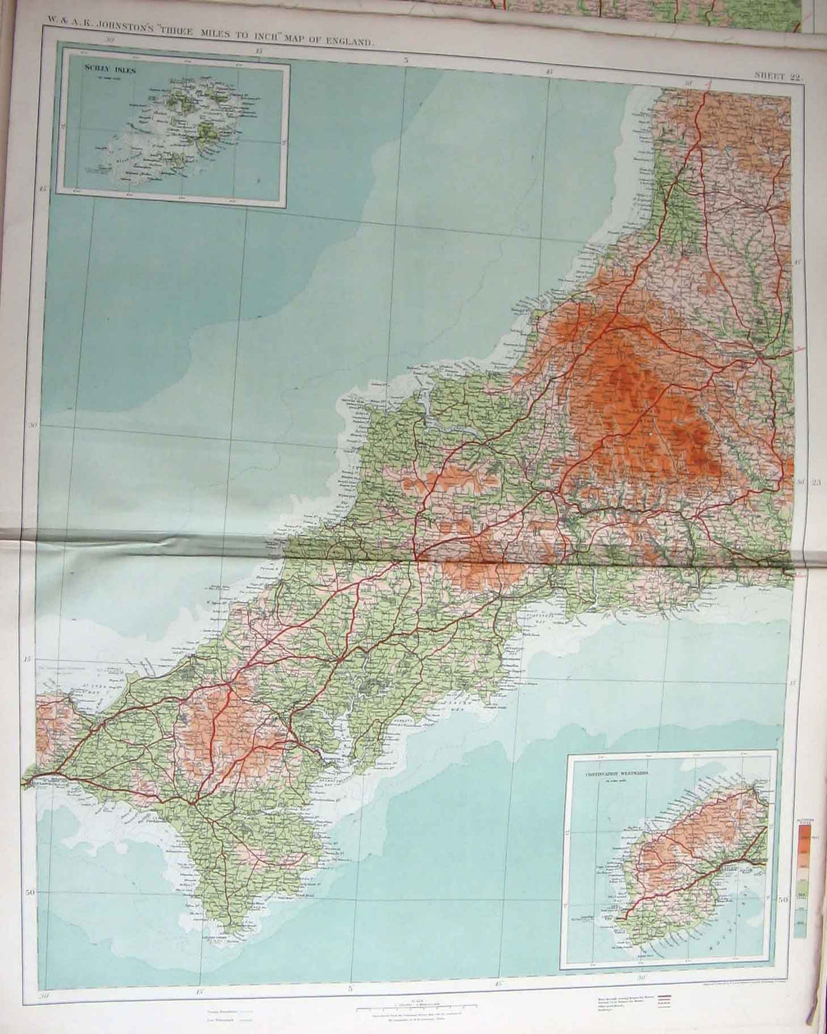 Original Old Antique Print England Wales Isles Geographical Map Maps