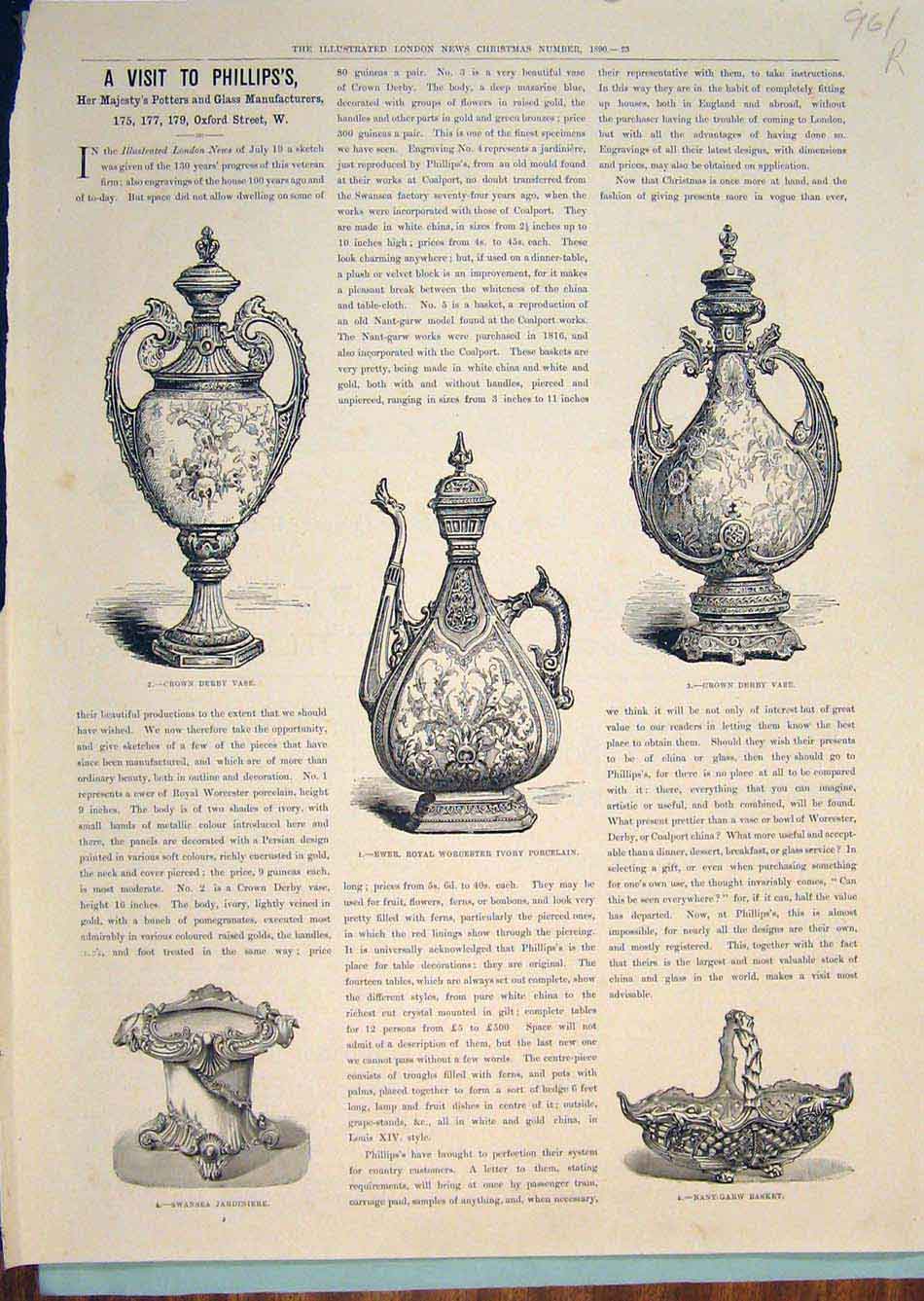 Old Antique Print Phillips'S Potter Glass Manufacturer Advert Pears Soap
