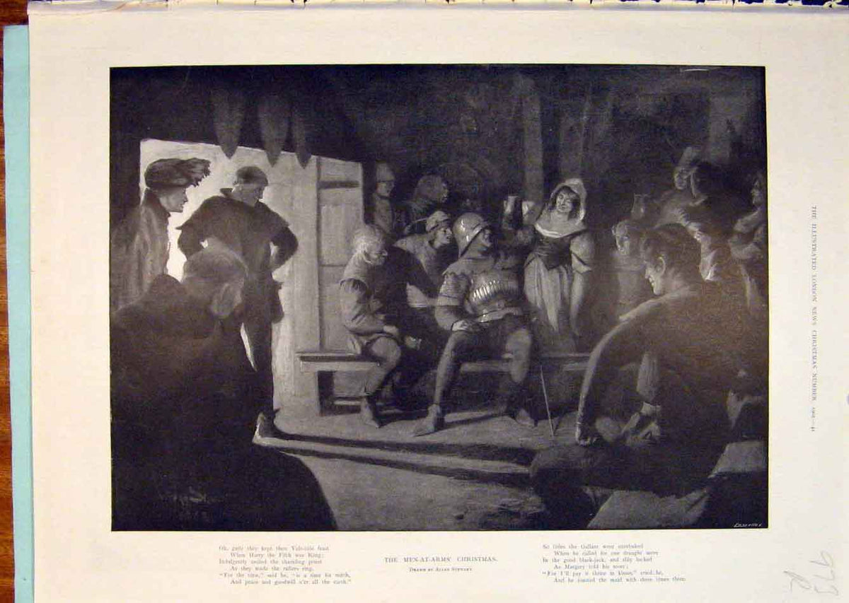 Original Old Antique Print Stewart Christmas Siers Advert Ogdens Guinea G