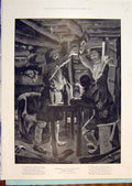 Original Old Antique Print Woodville Christmas Friends Waterloo Read Sier 1902