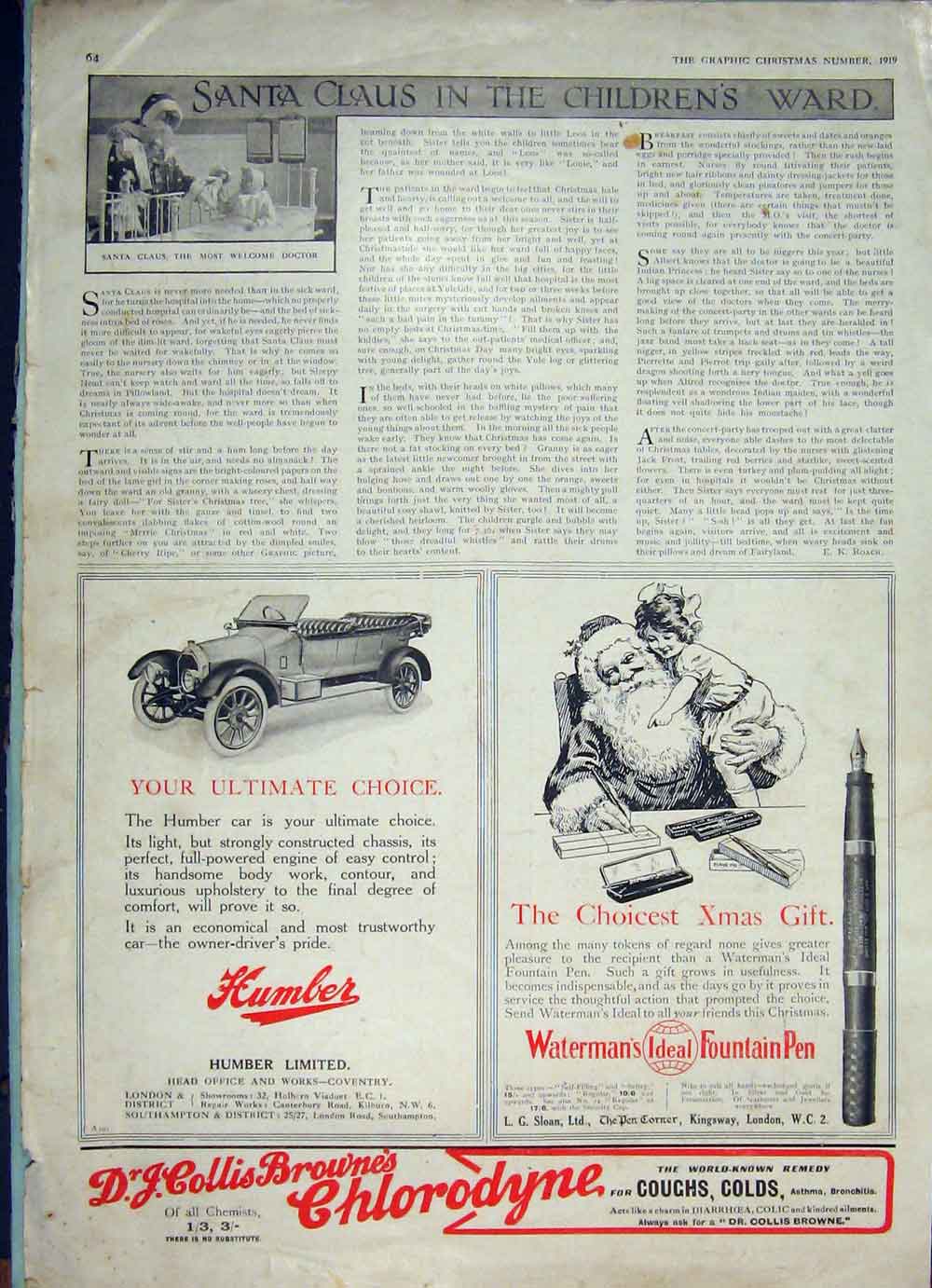 Original Old Antique Print Car Cars Advert Adverts Advertising Humber Motor