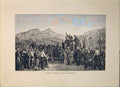 Original Old Antique Print Assembly East Switzerland Swiss Gathering