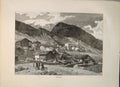 Old Antique Print Stone Quarries Summit St Gotthard Pass Switzerland Art