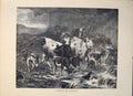 Original Old Vintage Print Swiss Storm Mountains Switzerland C1936 20th Century