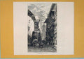 Original Old Antique Print Market Street St Gall Switzerland Art