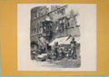 Original Old Antique Print Street Schaffhausen Switzerland Culture
