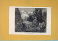 Original Old Antique Print Tudi Mountain View Switzerland Fine Art