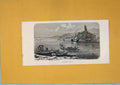 Original Old Antique Print Zurich Bauschanzli Switzerland Fine Art