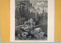 Original Old Antique Print C1878 Switzerland Schilt Mountain Kloenthal Victorian