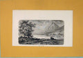 Original Old Antique Print Lake Sarnen Switzerland Fine Art C1878 19th