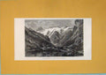 Original Old Antique Print Laengalp Valley Melchthal Switzerland Swiss Fine