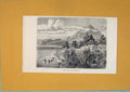 Original Old Antique Print Castle Neuhabsburg Switzerland C1878 Swiss Victorian