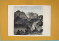 Original Old Antique Print Switzerland Engelhoerner Wetterhorn Rosenlaud Glacier