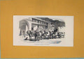Original Old Antique Print Switzerland Custom House Isella Simplon Town