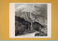 Old Antique Print Falls Schmadribach Chaelt Bohnemoos Mountian Swiss Art