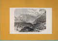 Original Old Antique Print Vale Ursernen Hopenthall Oberalp Switzerland