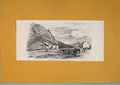 Original Old Antique Print Chapel Trons Mountain Switzerland C1878 Victorian