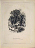 Original Old Antique Print Summer Engravings Dresden Agricultural Employment