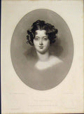 Original Old Antique Print Engraved Portrait Countess Fine Art