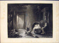 Original Old Antique Print Highland Cottage Engravings Cousen Art