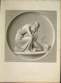 Original Old Antique Print Engraving Grief Morning Knight C1850 19th