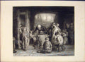 Original Old Antique Print Last In Painting Engraving C1850 Fine Art Victorian