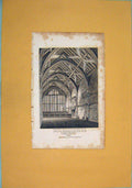 Original Old Antique Print Holy Trinity Religious Brotherhood Aldersgate