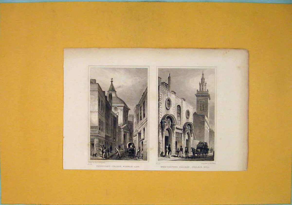 Original Old Antique Print Houses Lords Commons Fine Art England
