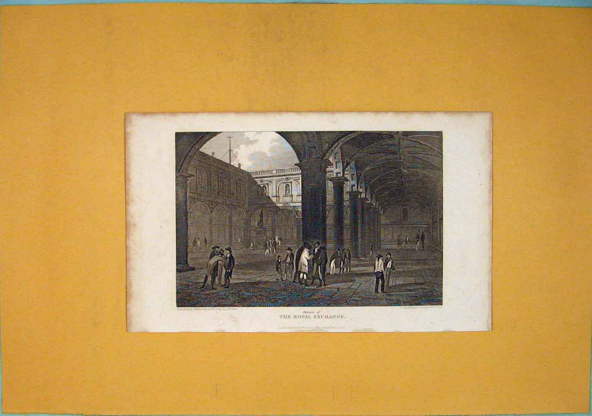 Original Old Antique Print View Westminster Abbey Fine Art Altar