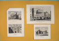 Original Old Antique Print Westminster Hall Mansion House Guildhall