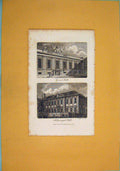 Original Old Antique Print Grocess Hall Fishmongers Hall C1831 19th Century
