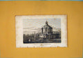 Original Old Antique Print Temple Concord Green Park Middlesex London