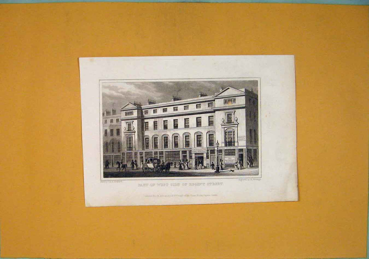 Original Old Antique Print Regent Street Park West Fine Art