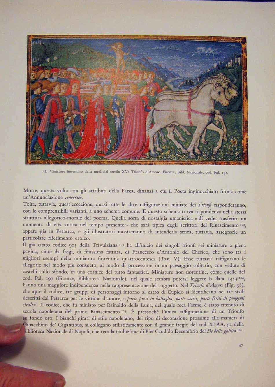 Original Old Antique Print Trionfo D'Amore Bible Renaisence Italy Art