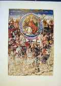 Original Old Antique Print Apollonio Di Giovanni Renaisence Italy Italian Art