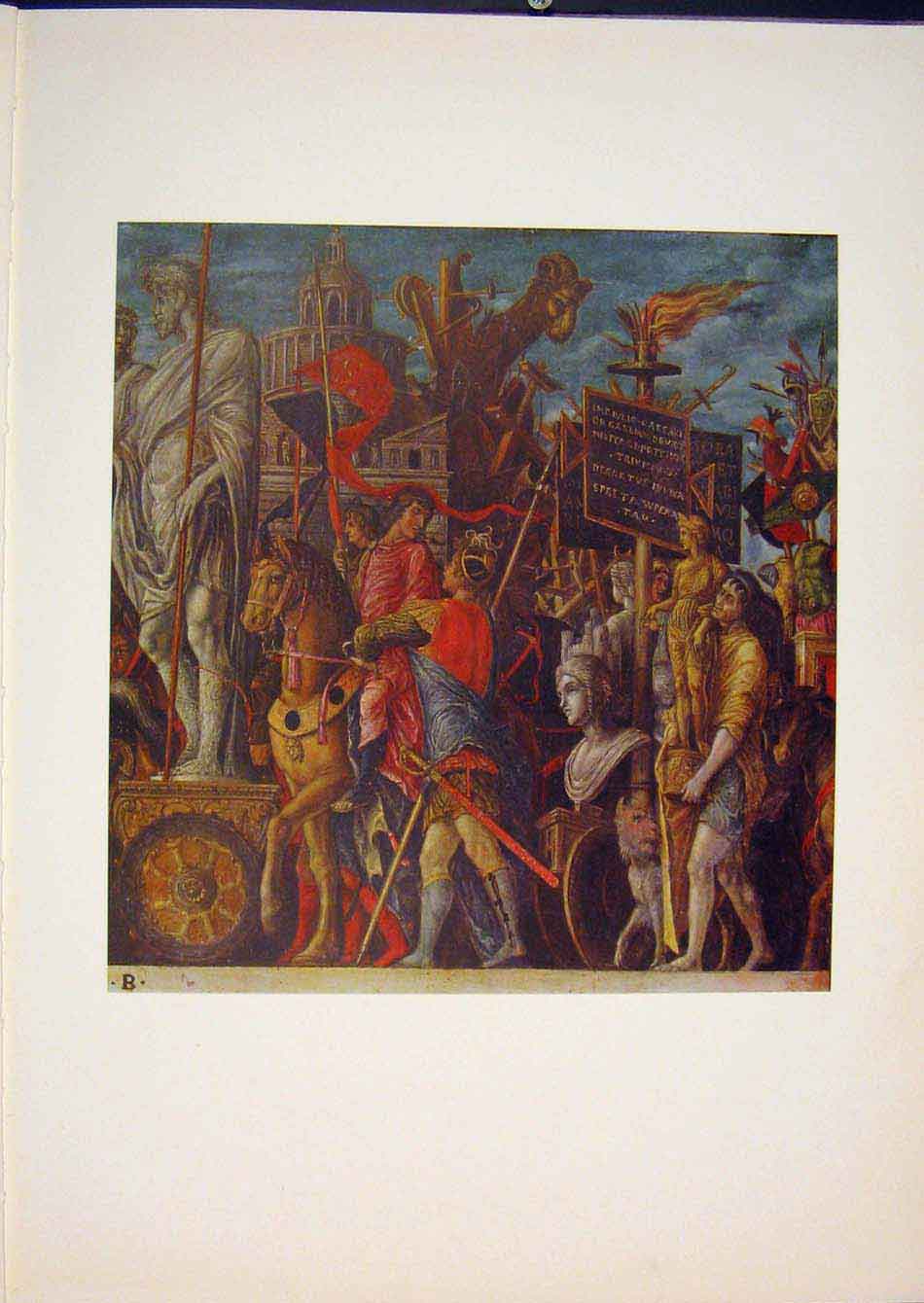 Original Old Antique Print Andrea Mantegna Renaisence Italy Italian Art