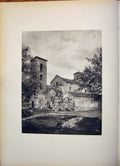 Original Old Antique Print Medieval Church Sopocani 1260 Yugoslavia 1955